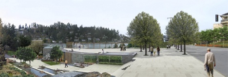 A rendition of Meydenbauer Bay Waterfront Park that resembles the alternative recommended by the Meydenbauer Bay steering committee.