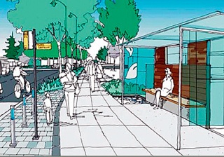 The Newcastle Transit Center is expected to showcase the changing character of Newcastle’s community business center.