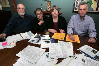 Residents of Surrey Downs neighborhood (from left) Joe Rosmann