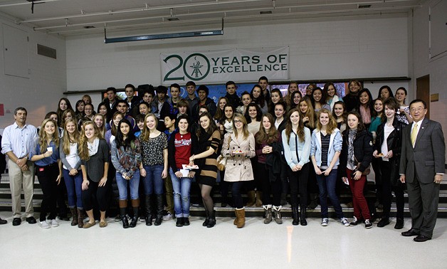 The International School hosted a breakfast Dec. 5 to welcome 28 students from St. Stanislaus Catholic School in Nantes