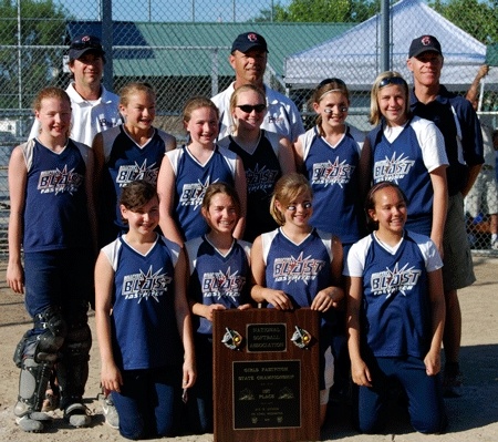 The 12U Bellevue Blast McCarthy Team won the 12UB National Softball Association state championship game last weekend in the Tri-Cities. The team
