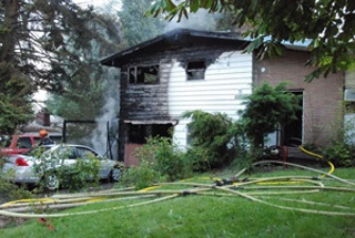A fire in Eastgate caused extensive damage to this rental home