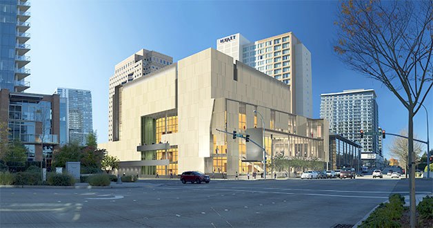 This artist rendering shows what the Tateuchi Center is planned to look like in downtown Bellevue.