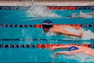 Interlake's Victor Hsiao competes in the 100 butterfly during the 2A State Championship swim meet.