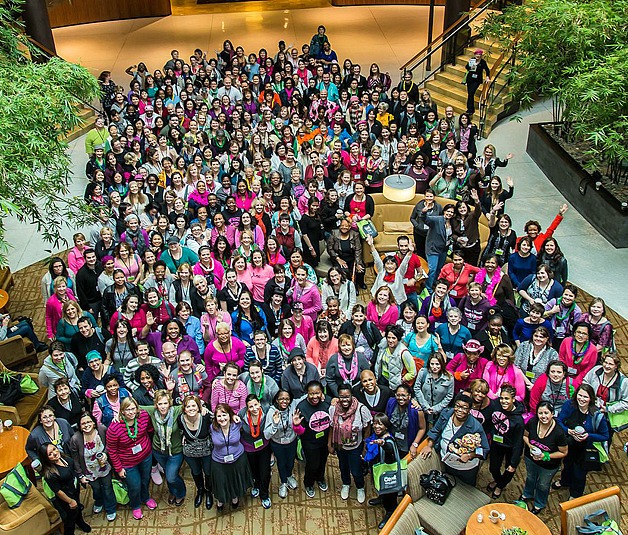 Hundreds attending the annual Conference for Young Women Affected by Breast Cancer (C4YW) gather in downtown Bellevue last weekend.