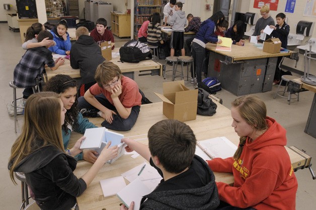Students from Tyee Middle School are participating in a program to build satellites that will launch more than 80