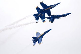 The Navy’s Blue Angels practice above Lake Washington on Thursday in preparation for their Seafair show Saturday and Sunday.
