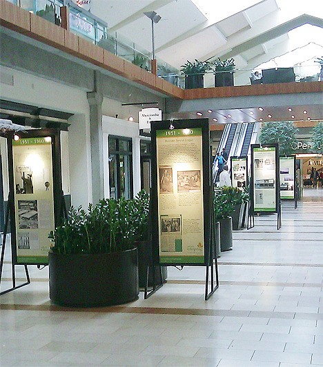Large history displays at Bellevue Square are offering offer a nostalgic look at world