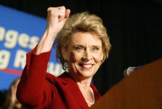 Christine Gregoire speaks to a crowd at the Democratic Party election night party at the Westin Hotel in Seattle on Tuesday