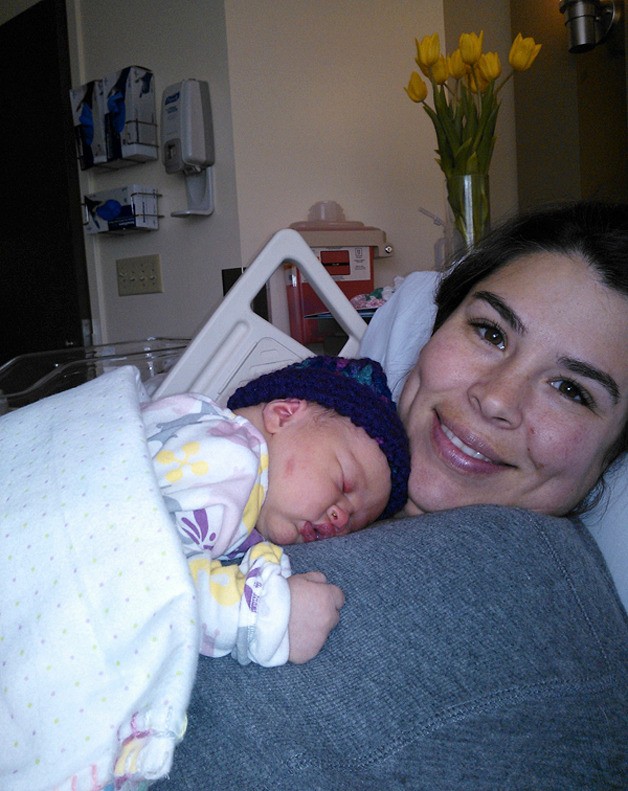 Demsie Lynn Heady has a nap with mom Katherine (Katie) Heady.