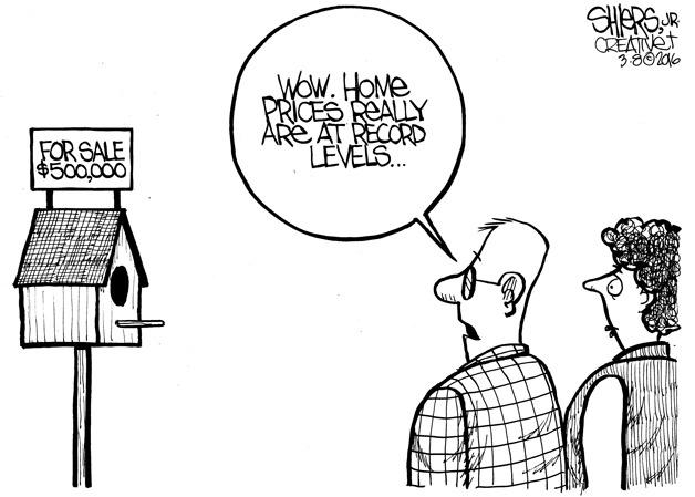 Home prices hit record prices | Cartoon