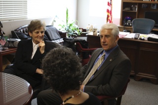 Congressman Dave Reichert talks with members of Earth Ministry