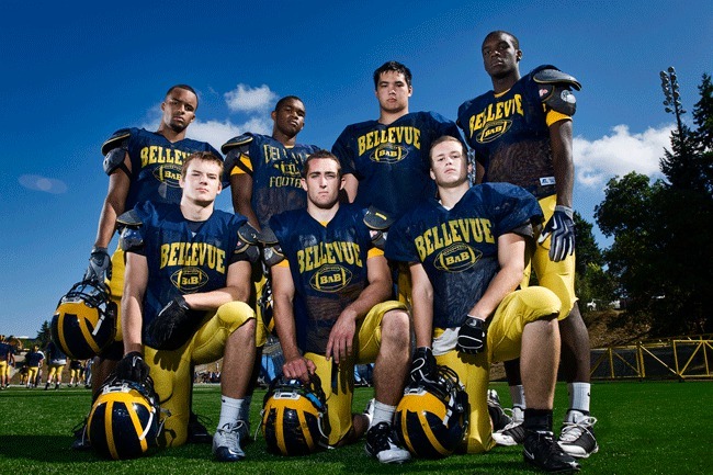 Bellevue's captains hope to lead young Wolverines to third-straight state title. From left to right
