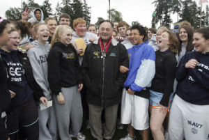 Bellevue High track coach Cliff Nixon