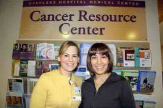 Kelly Zant (left) is the American Cancer Society’s first-ever cancer-resource-navigator on the Eastside. Cancer patient Karlene Selset (right)sees her as a ‘friend who has connections’.