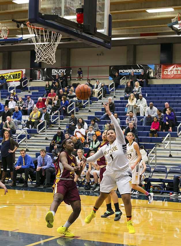 Dejah Rogers attempts a shot during her team's win over Lakeside Tuesday.