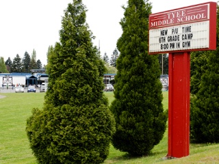 Tyee Middle School had a 21 percent absentee rate on Monday after 11 students returned from Camp Orkila with illness