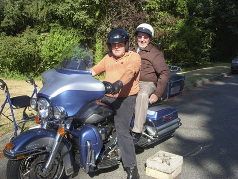 John Wilcox gave Les Knarr his wish: a motorcycle ride on his 90th birthday.