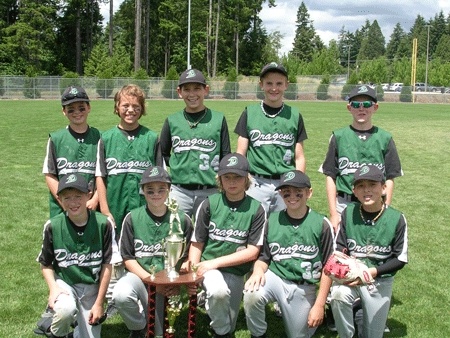 The 11U Bellevue Dragons celebrate another tournament victory