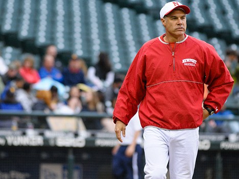 Brian Fischer has stepped down as the Knight's baseball coach. Fischer is shown here during a Newport High School baseball exhibition game at Safeco Field in Seattle on April 25