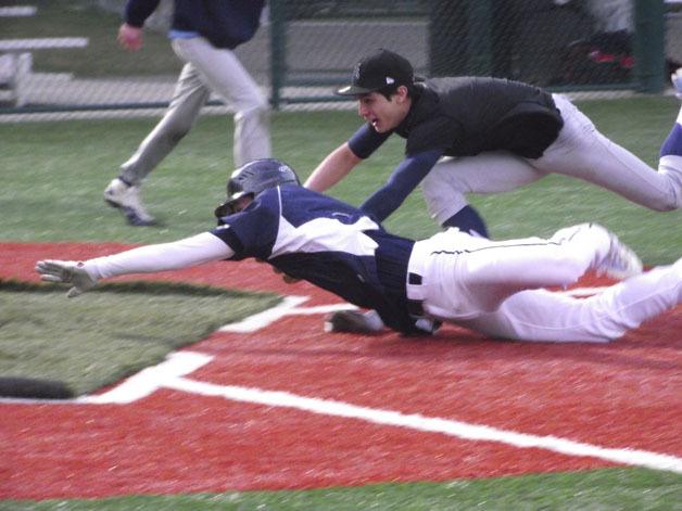 Interlake baseball players work on their run-down defensive execution during practice.