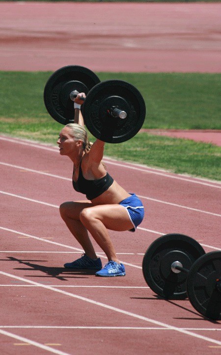 Laurie Carver competes during the CrossFit Games. The Bellevue native won the gold medal in the master's division.