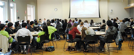 Students gather at the opening of the Youth Summit.