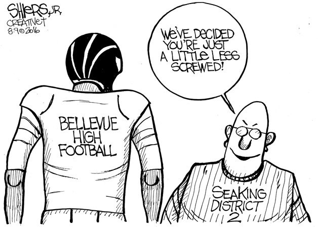 Bellevue High Football: A little less screwed | Cartoon