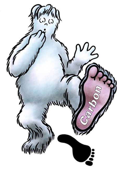 The city of Bellevue created this 'Carbon Yeti' cartoon character to promote carbon-emissions reduction.