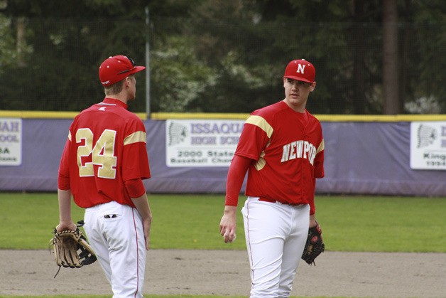 Cole Wiper and Jared Fisher have the Knights one win from a 4A KingCo tournament title.