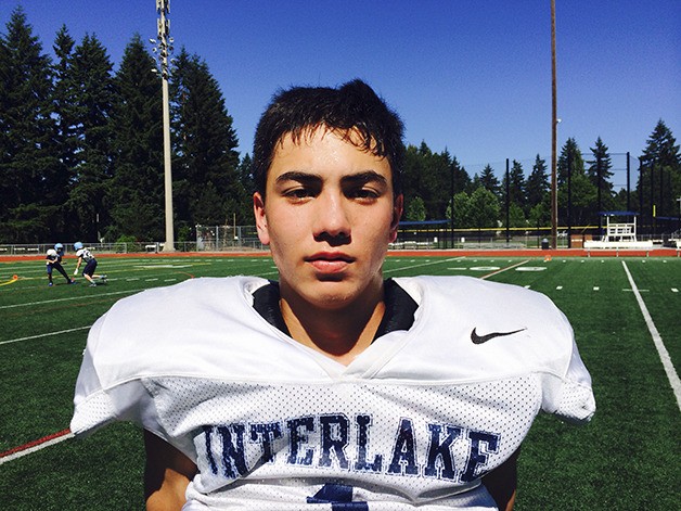 Interlake Saints senior slot receiver Naoki Harmer is looking forward to the 2015 season on the gridiron.