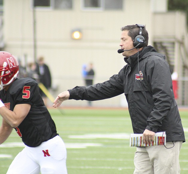 Newport head coach Mike Miller during his team's season-ending loss to Bellarmine Prep in the 4A state football tournament in November.