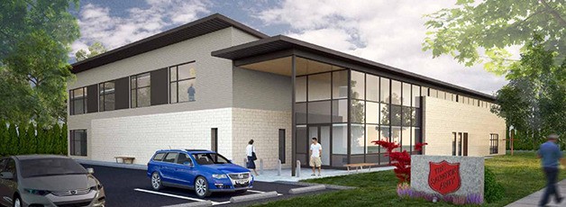 This rendering shows what the Salvation Army Eastside Corps' new community center is planned to look like once constructed.