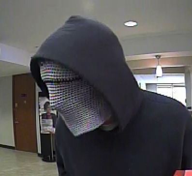This is an image provided through security footage at the Key Bank in Bellevue