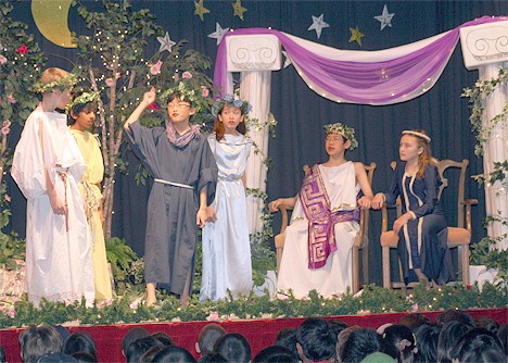 Students in Paula Fraser’s class perform A MidsummerNight’s Dream