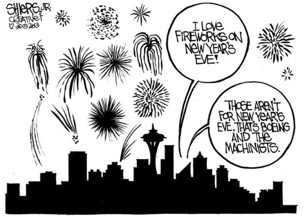 Those fireworks are from Boeing and the Machinists.