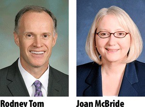 Rodney Tom and Joan McBride