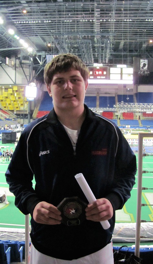 Jimmy Trull earned All-American honors with a seventh-place finish at the USAW Cadet Freestyle National Championships.