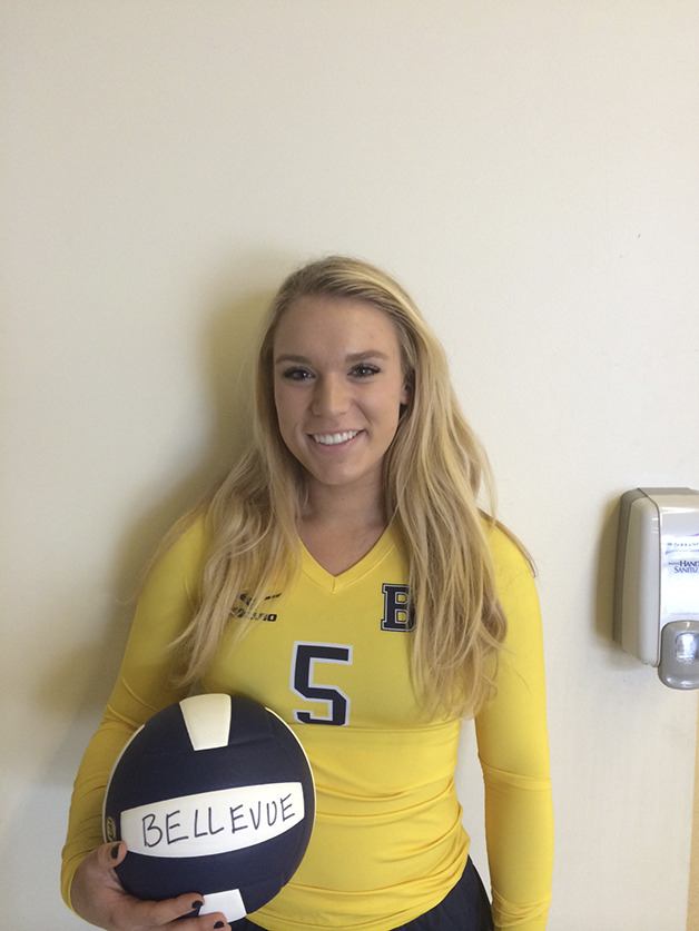 Bellevue Wolverines outside hitter Elise Berberoglu has been in the starting lineup since her freshman season in 2012.