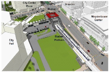 The City Council opted for an elevated downtown station instead of one underground.