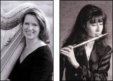Harpist Juliet Stratton and flutist Susan Telford