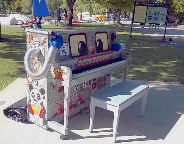 Vikram Madan of Bellevue is participating in the Pianos in the Parks arts program that features artistically enhanced pianos created by Gage Academy of Art faculty