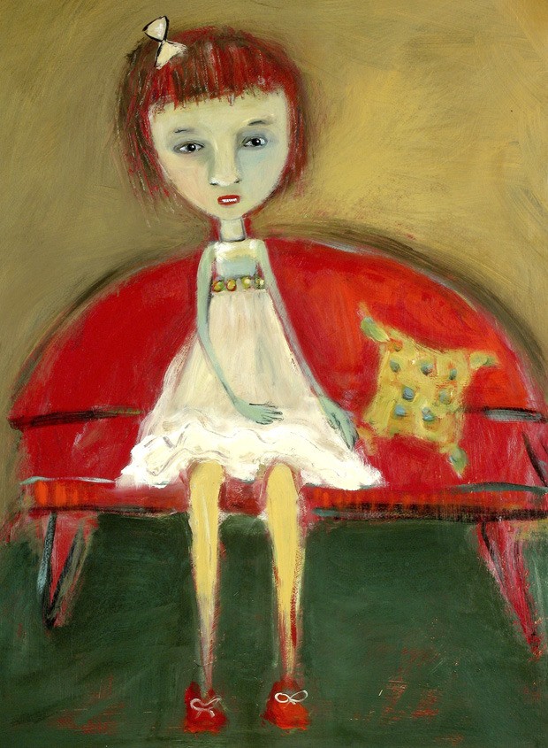“Lilly Anxiously Awaits Her Blind Date” by Jacquline Hurlbert.