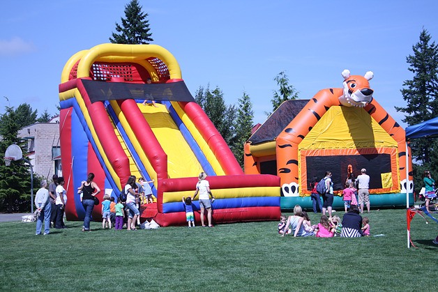 Parents were able to bring their kids to burn off some energy in the summer fun at Incredible Inflatables hosted by Bellevue Parks and Community Services. The event