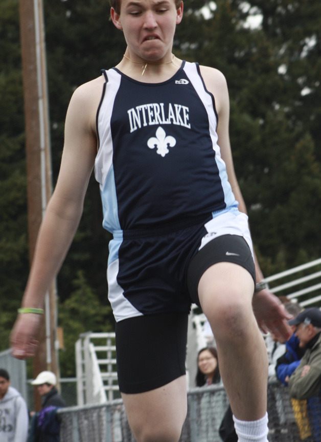 Interlake's Zach Frost sets a personal record in the long jump at 14'9 3/4'.