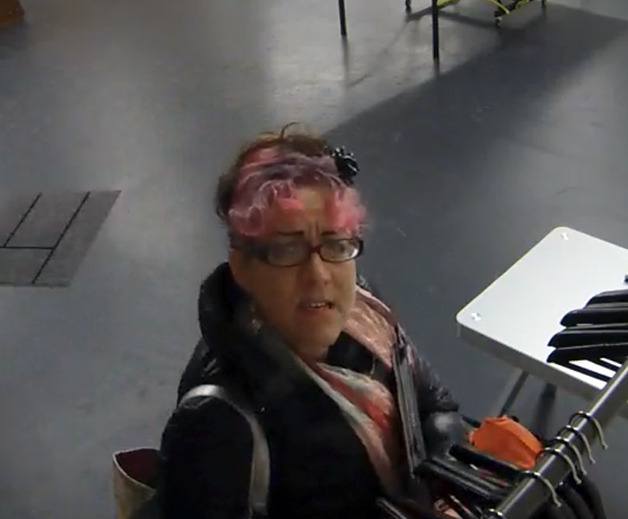 The female who stole items from Pebblebee's offices.