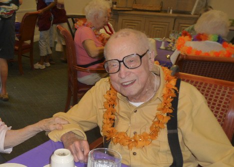 Cliff Lehman turned 102 at Bellevue's Brighton Garden assisted living home on Jan. 23