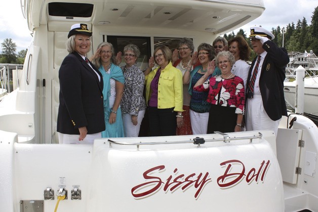 Commodore Loretta Pieretti celebrates her new role as head of the Meydenbauer Bay Yacht Club with family and friends.
