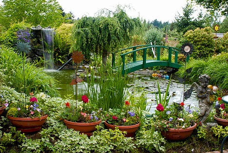 This Bellevue garden features major water elements and is part of the Symphony of Gardens tour June 27.