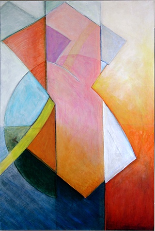 Paula Maratea Fuld's figure with moon and sun